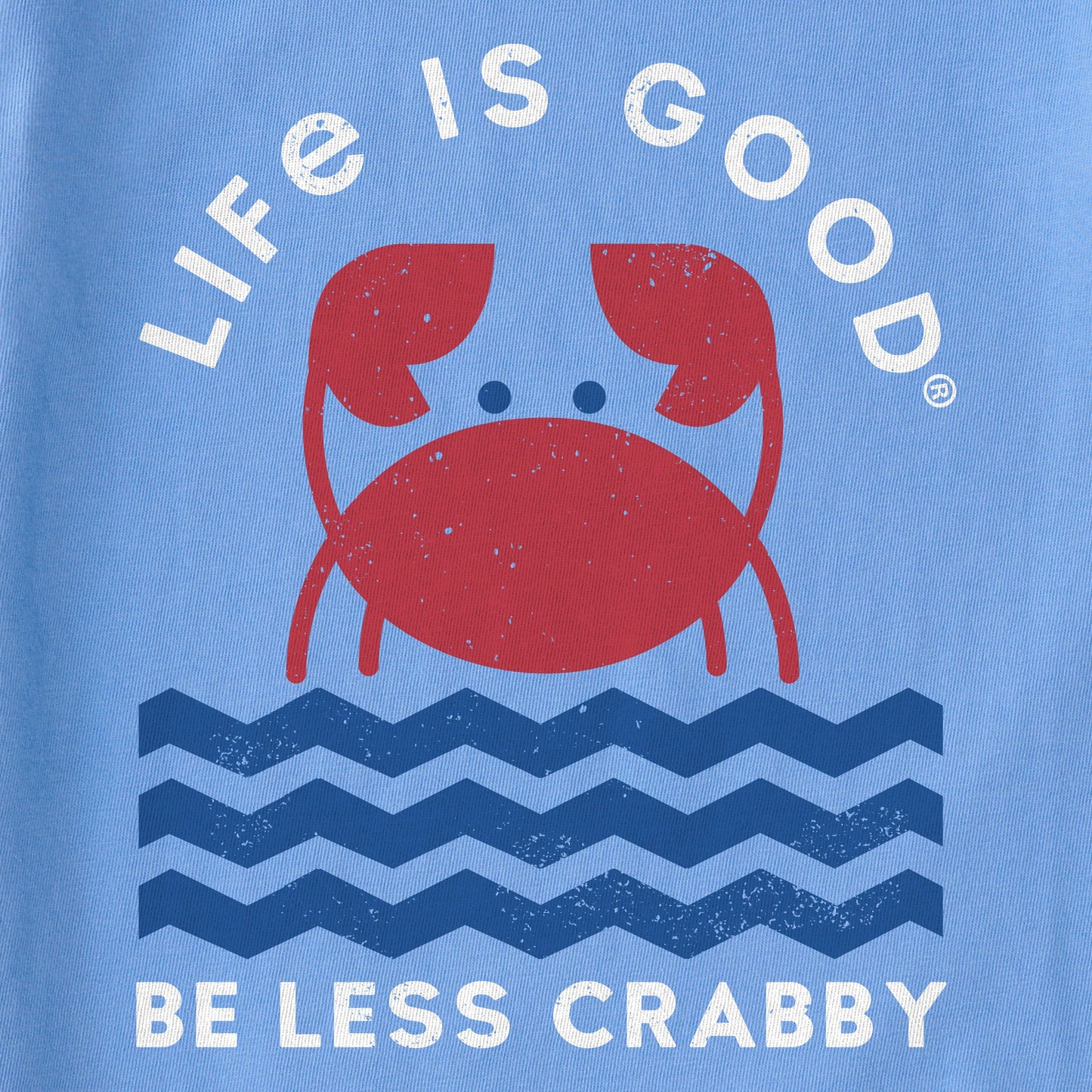 Women's Crafty Be Less Crabby Geometric Short Sleeve Crusher Boxy Tee