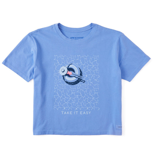 Women's Take it East Poolside Short Sleeve Crusher Boxy Tee