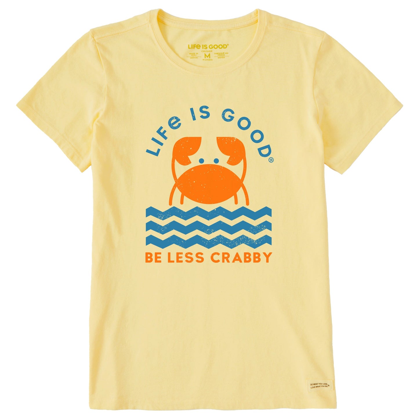 Women's Crafty Be Less Crabby Geometric Short Sleeve Tee