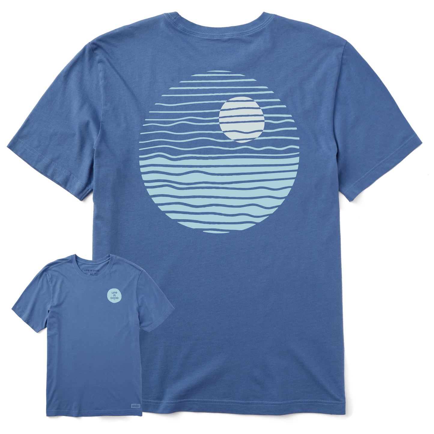 Men's Minimal Round Sunset Short Sleeve Tee