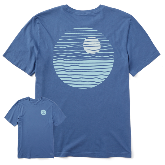 Men's Minimal Round Sunset Short Sleeve Tee