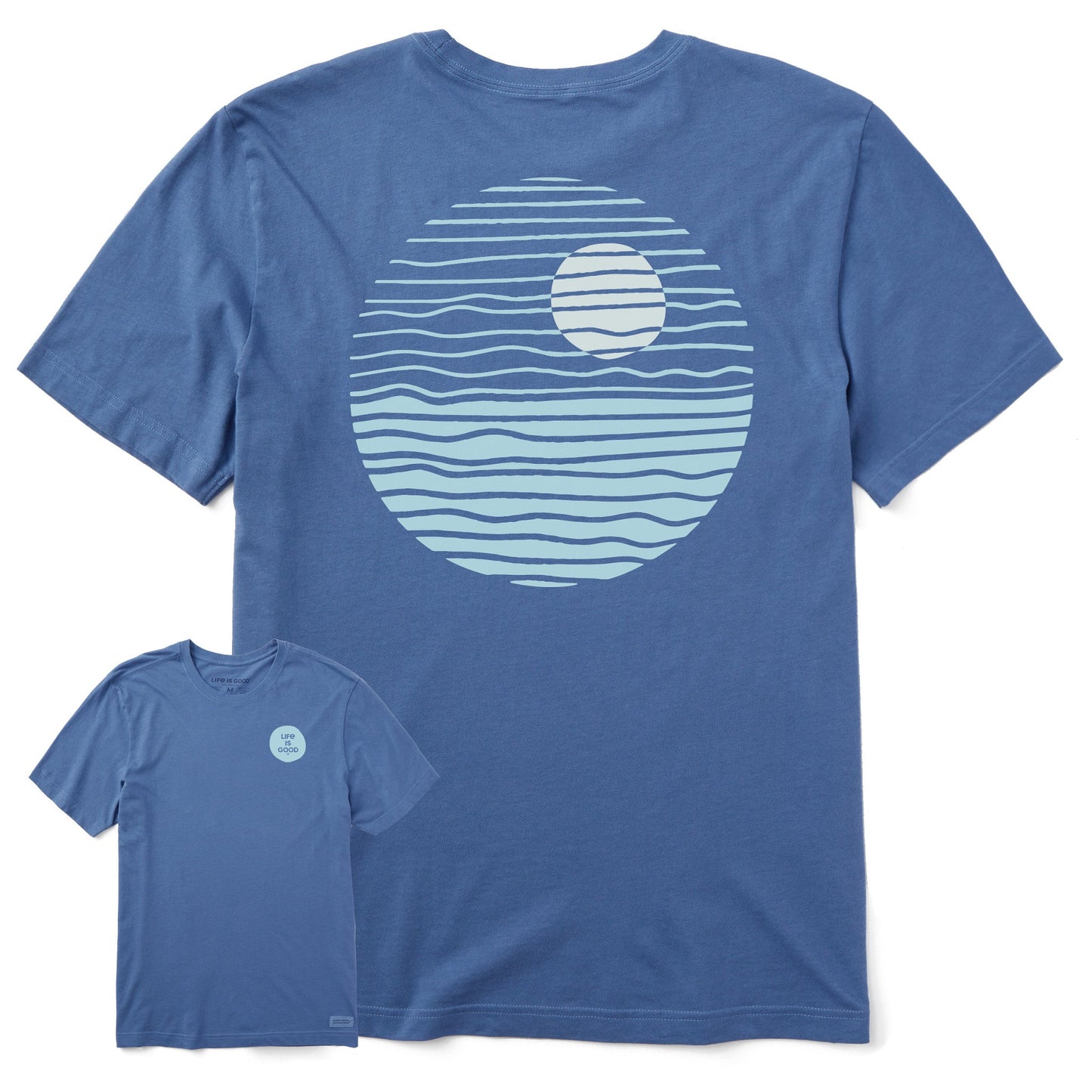 Men's Minimal Round Sunset Short Sleeve Tee