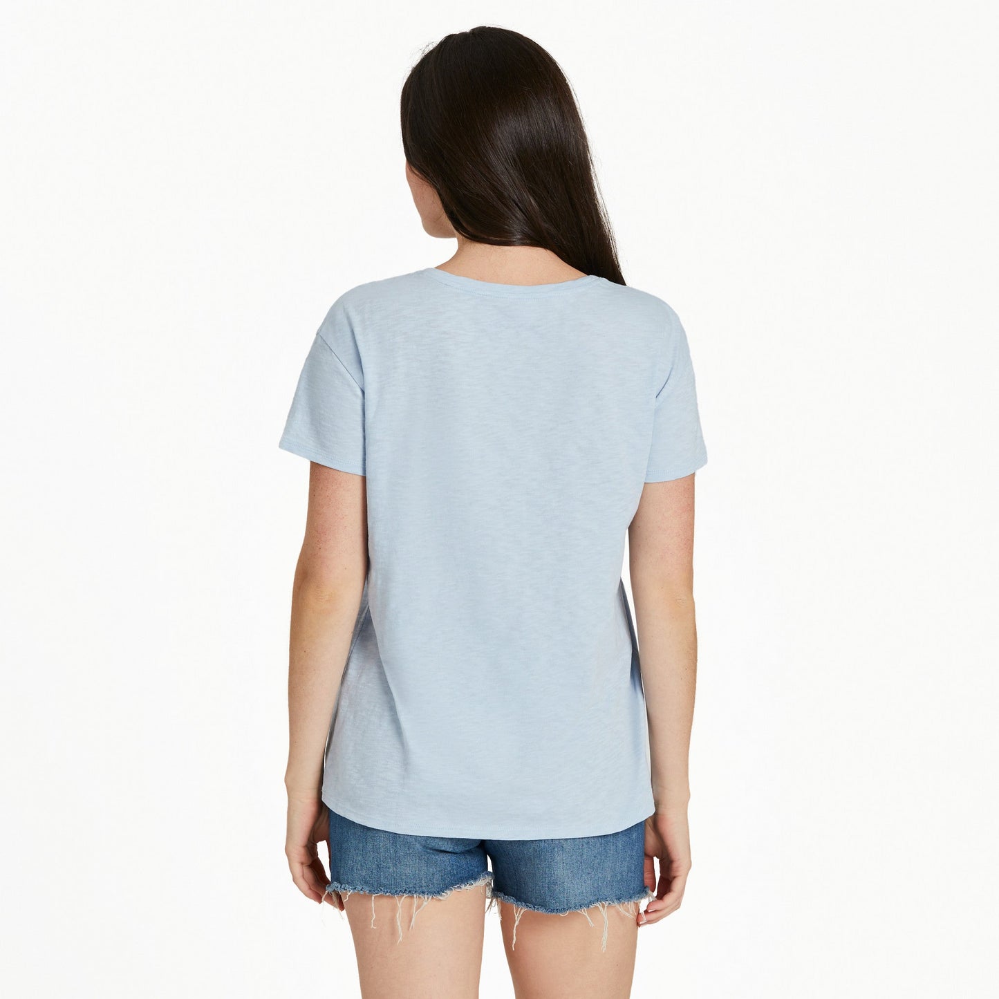Women's Solid Slub Easy Fit Pocket Tee