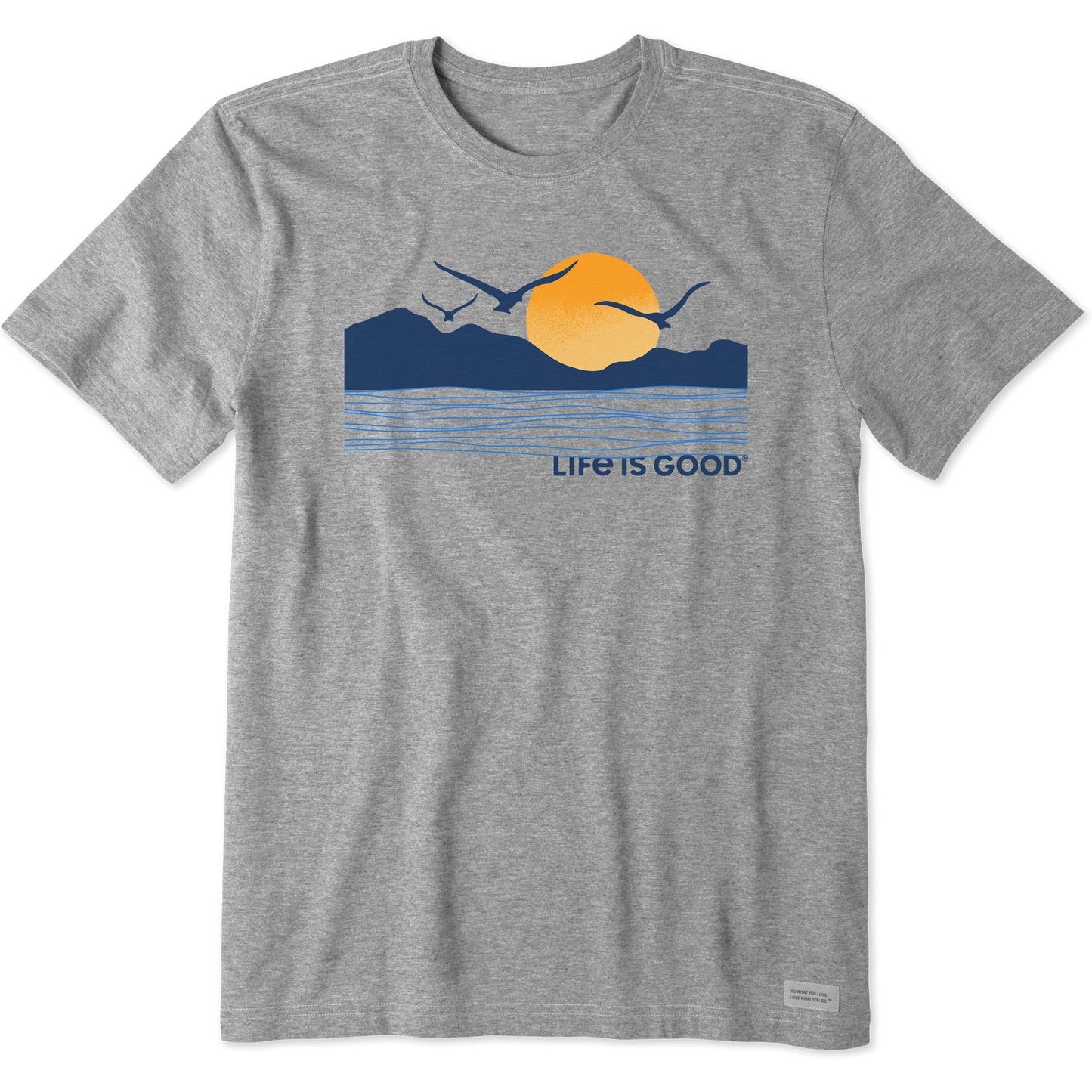 Men's Life is Good Sunset Birds Short Sleeve Tee