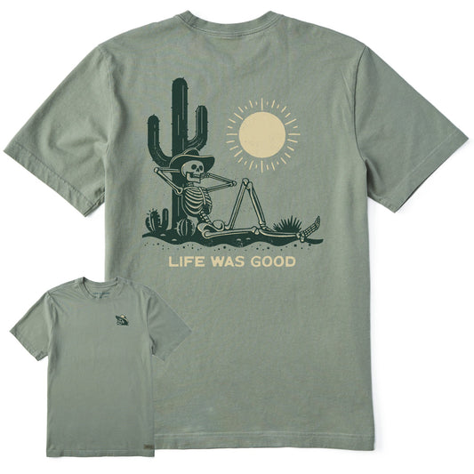 Men's Life was Good Cowboy Skull Short Sleeve Tee