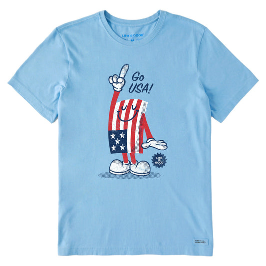Men's Go USA Flag Guy Short Sleeve Crusher Tee