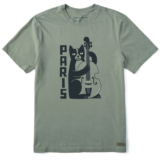 Men's Paris Jazz Cat Short Sleeve Tee