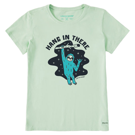 Women's Hang in There Space Sloth Short Sleeve Crusher Tee