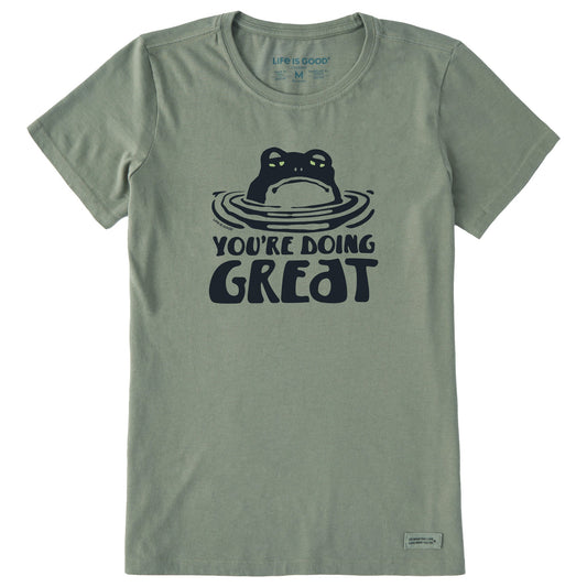 Women's You're Doing Great Frog Short Sleeve Crusher Tee