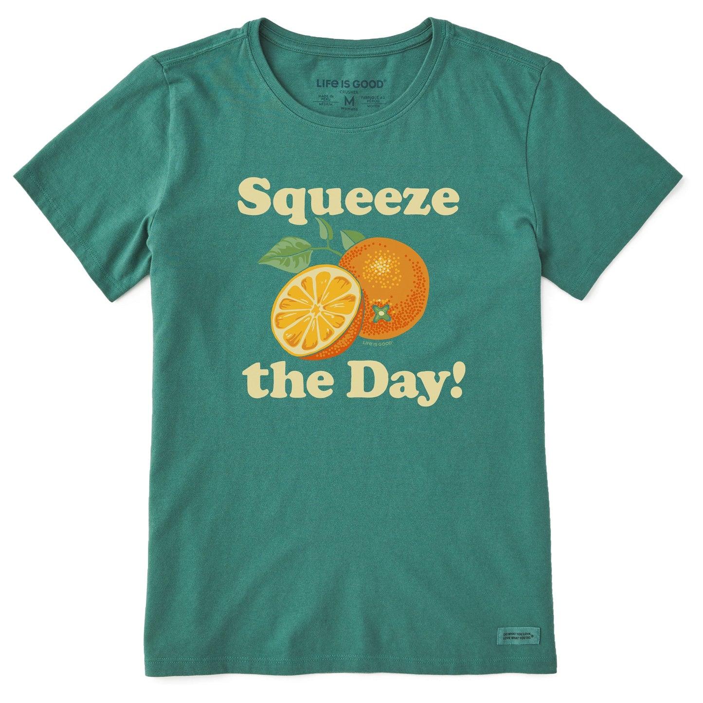 Women's Squeeze the Day Oranges Short Sleeve Crusher Tee