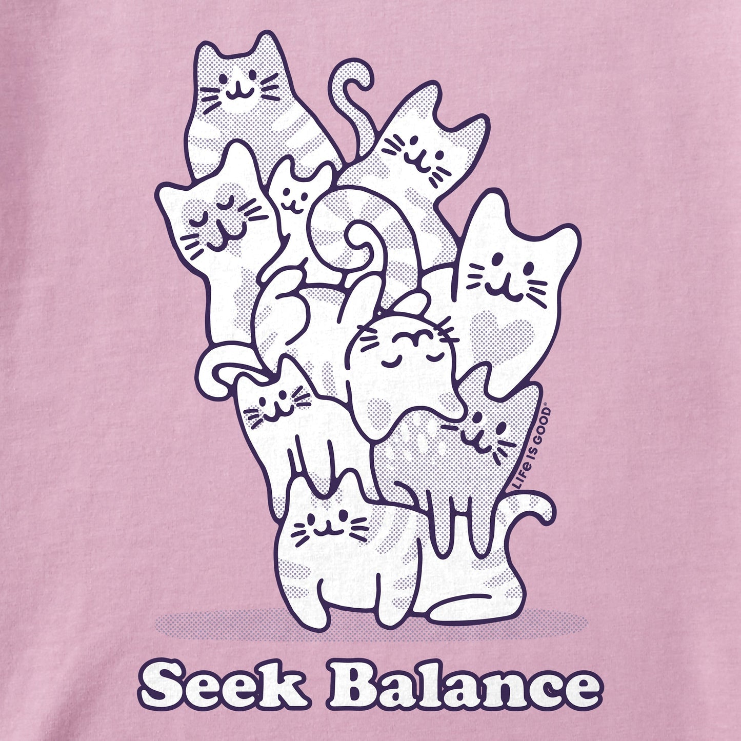 Women's Seek Balance Cats Short Sleeve Crusher Tee