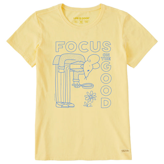 Women's Focus on the Good Mouse Short Sleeve Crusher Tee