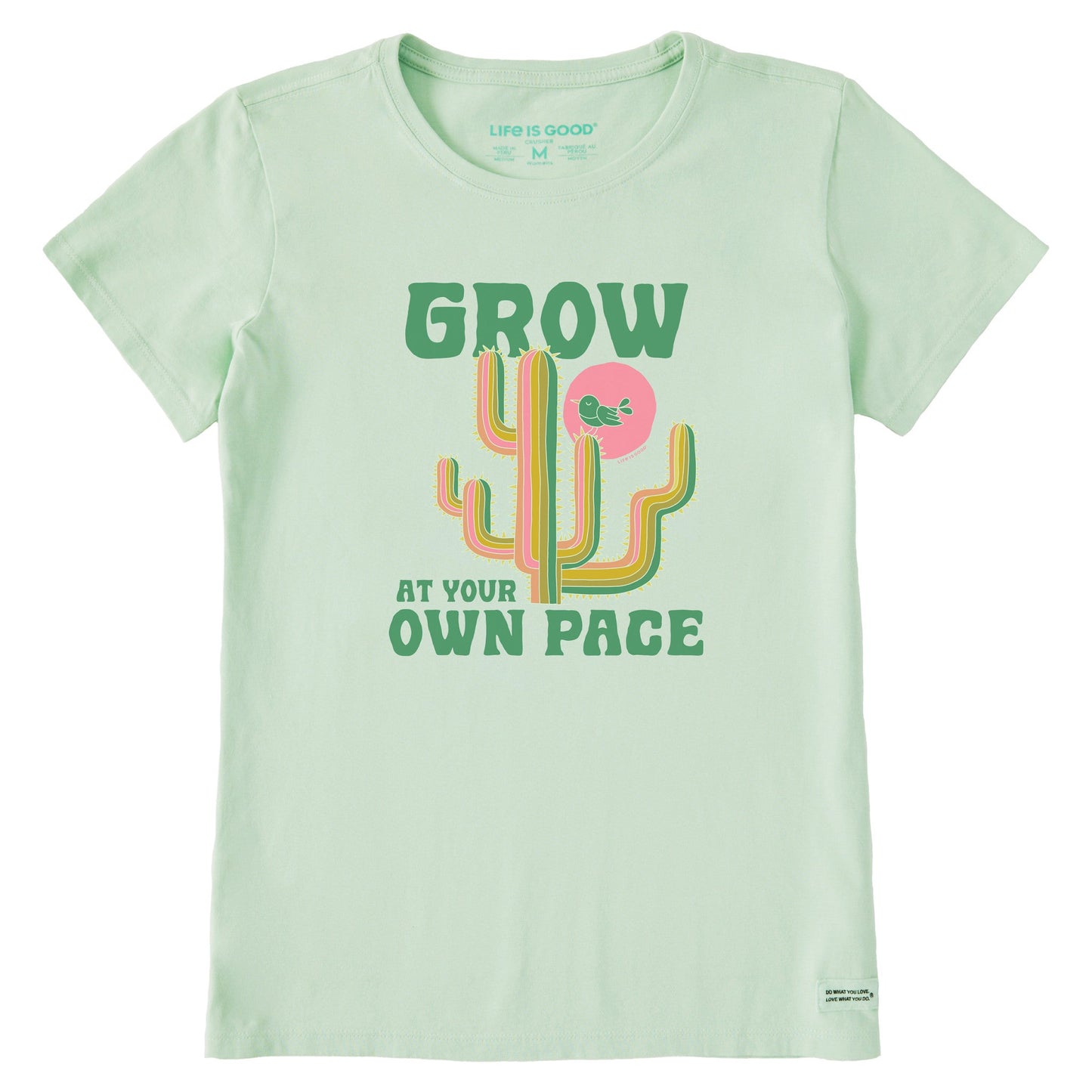 Women's Grow at Your Own Pace Cactus Short Sleeve Crusher Tee