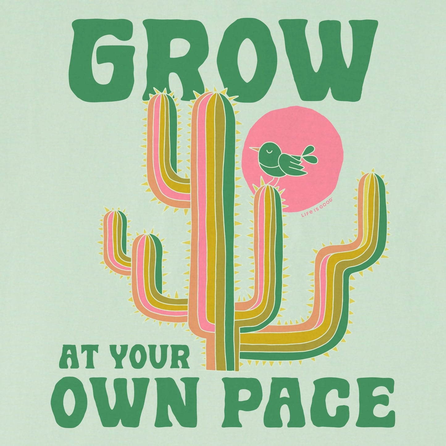 Women's Grow at Your Own Pace Cactus Short Sleeve Crusher Tee