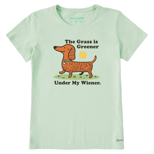 Women's Grass is Greener Wiener Short Sleeve Crusher Tee