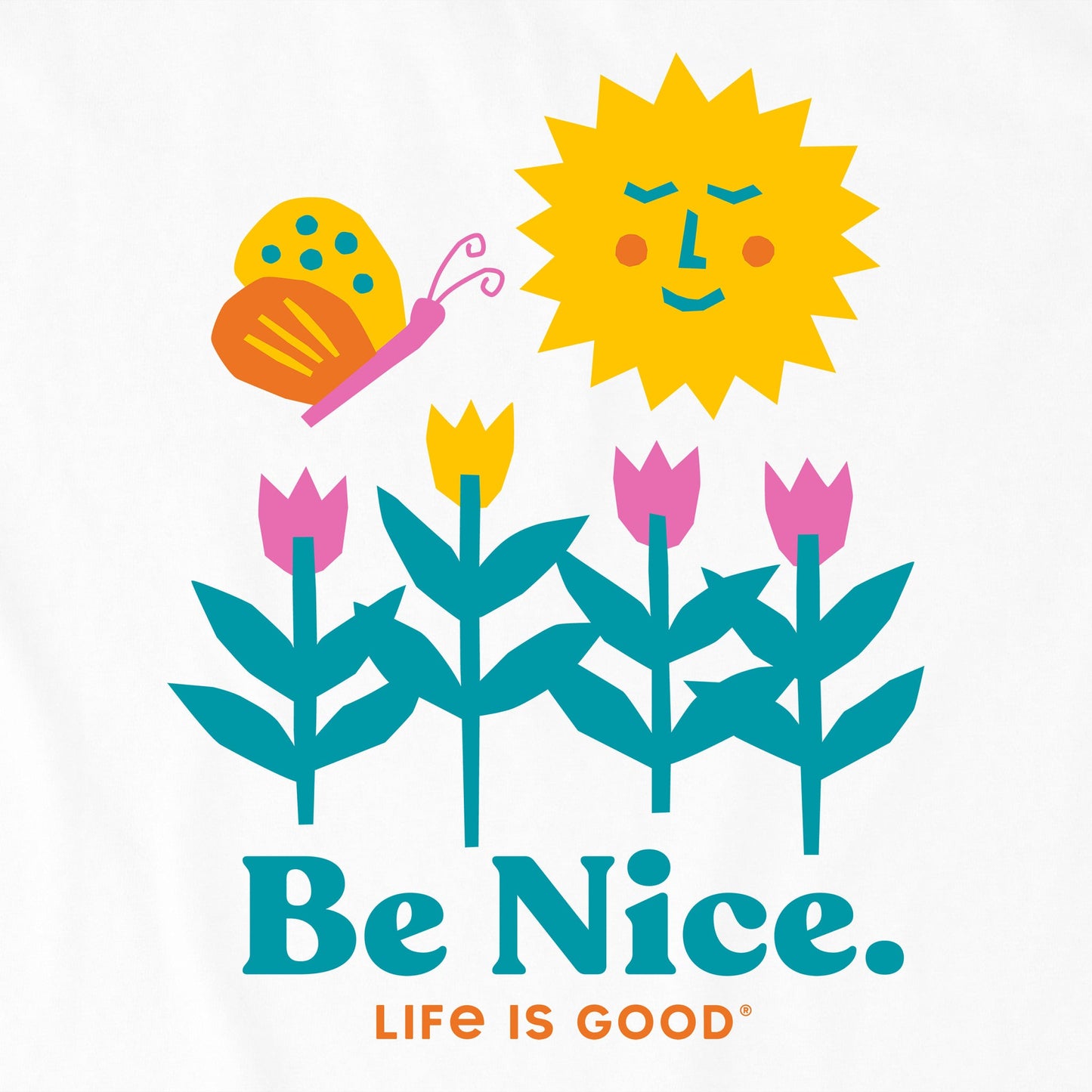 Women's Be Nice Flowers Short Sleeve Crusher Tee