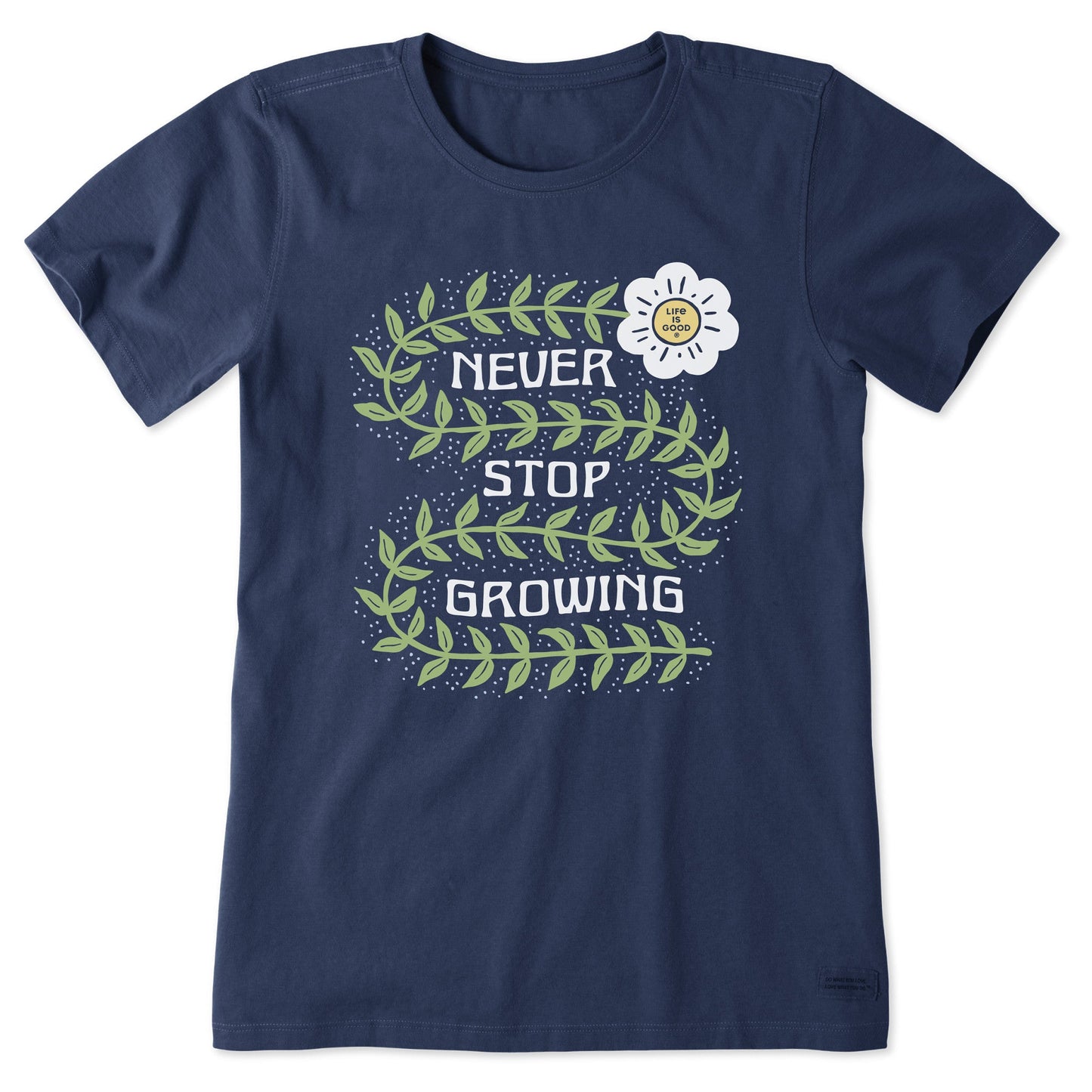 Women's Never Stop Growing Flower Short Sleeve Crusher Tee