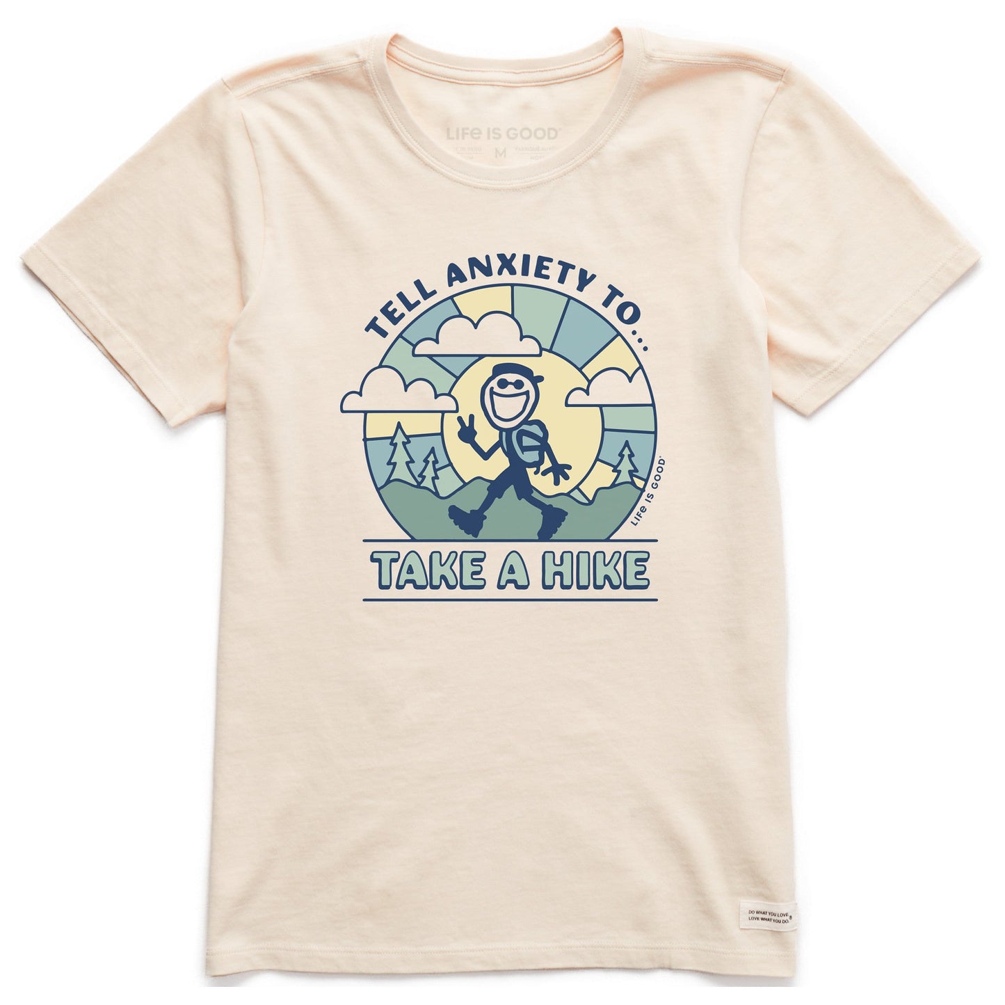 Women's Tell Anxiety to Take a Hike Jake Short Sleeve Crusher Tee