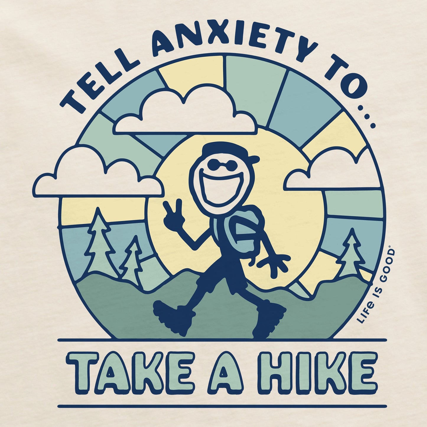 Women's Tell Anxiety to Take a Hike Jake Short Sleeve Crusher Tee