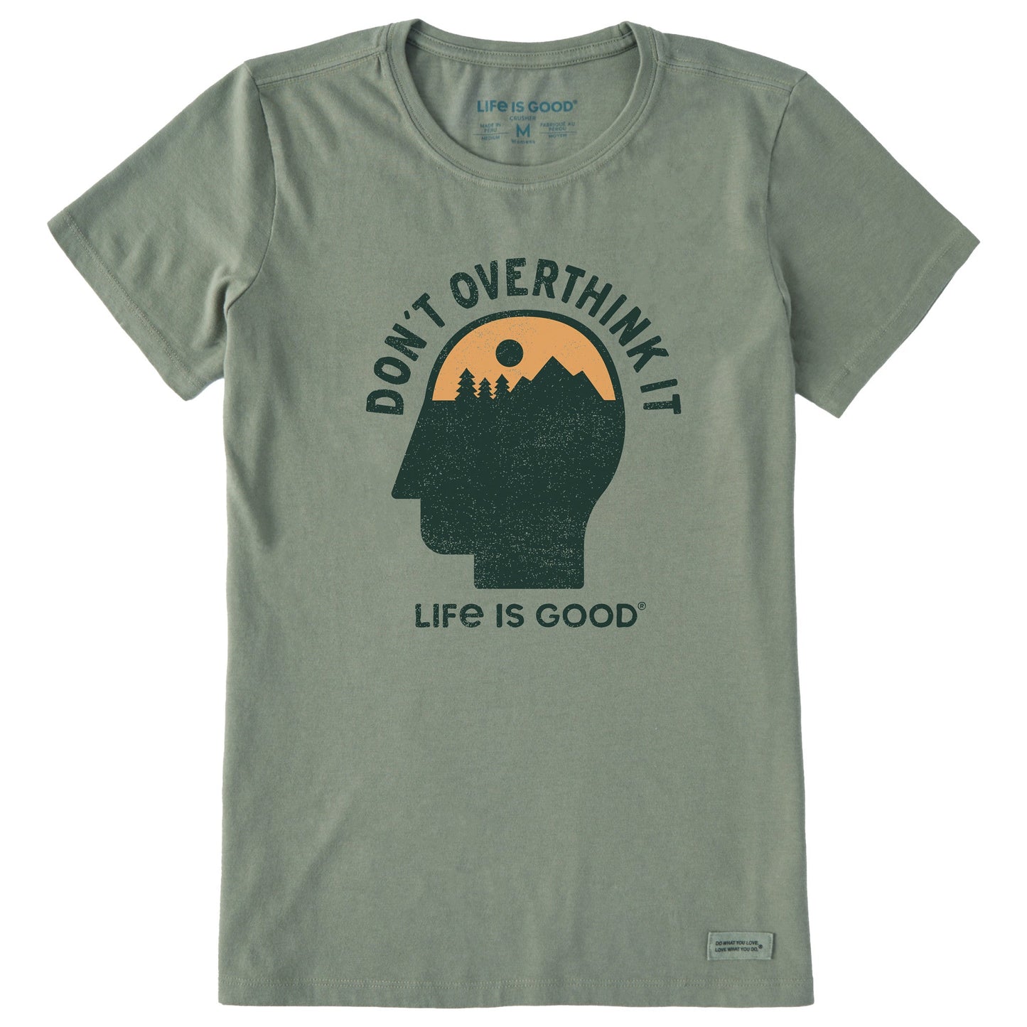Women's Don't Overthink It Head Short Sleeve Crusher Tee