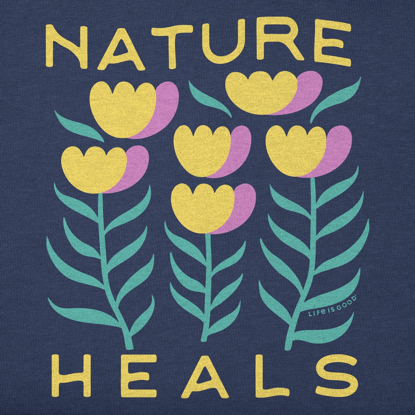 Women's Nature Heals Flowers Short Sleeve Crusher Tee