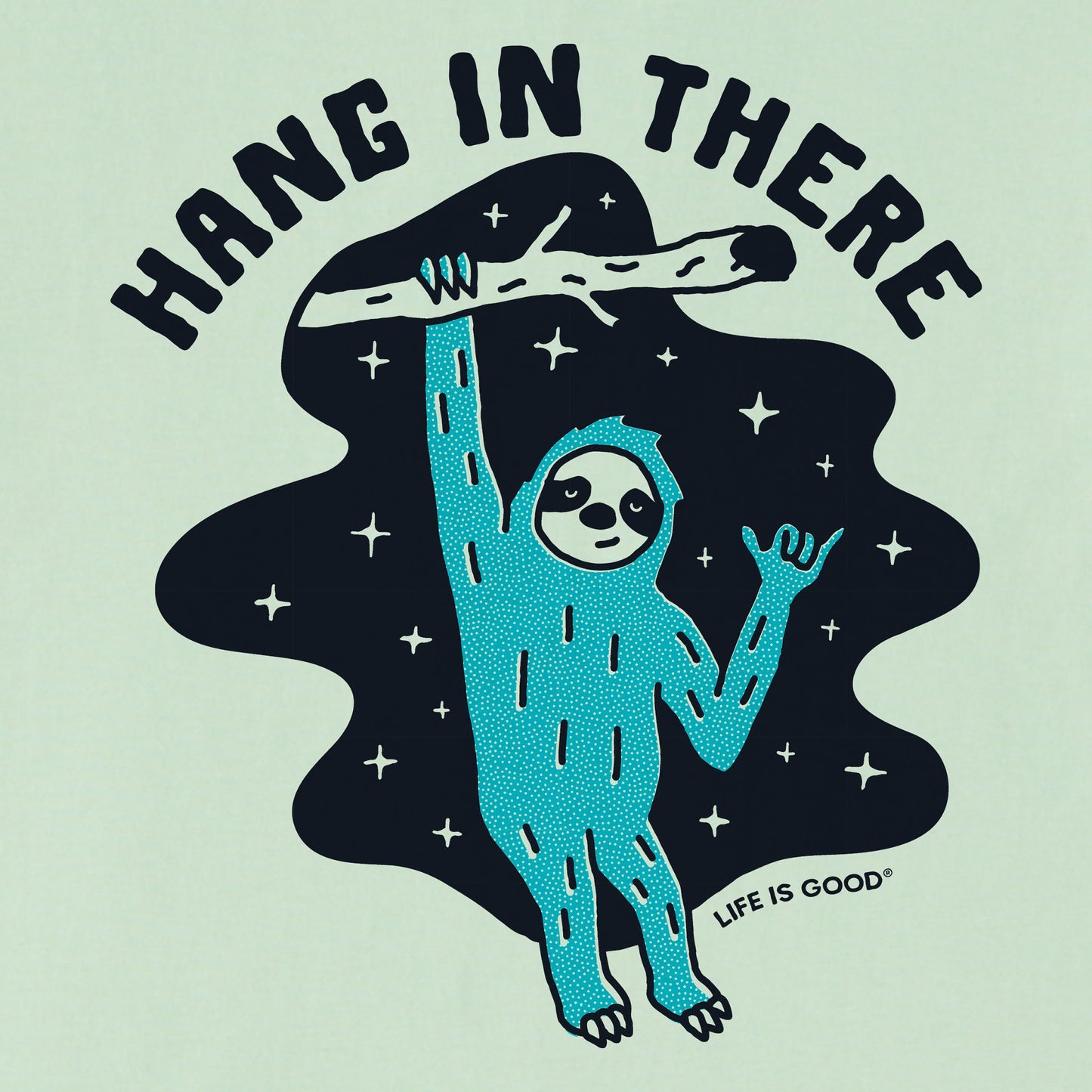 Women's Hang in There Space Sloth Short Sleeve Crusher Boxy Tee