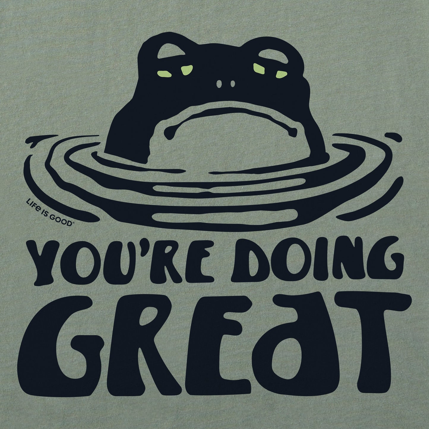 Women's You're Doing Great Frog Short Sleeve Crusher Boxy Tee