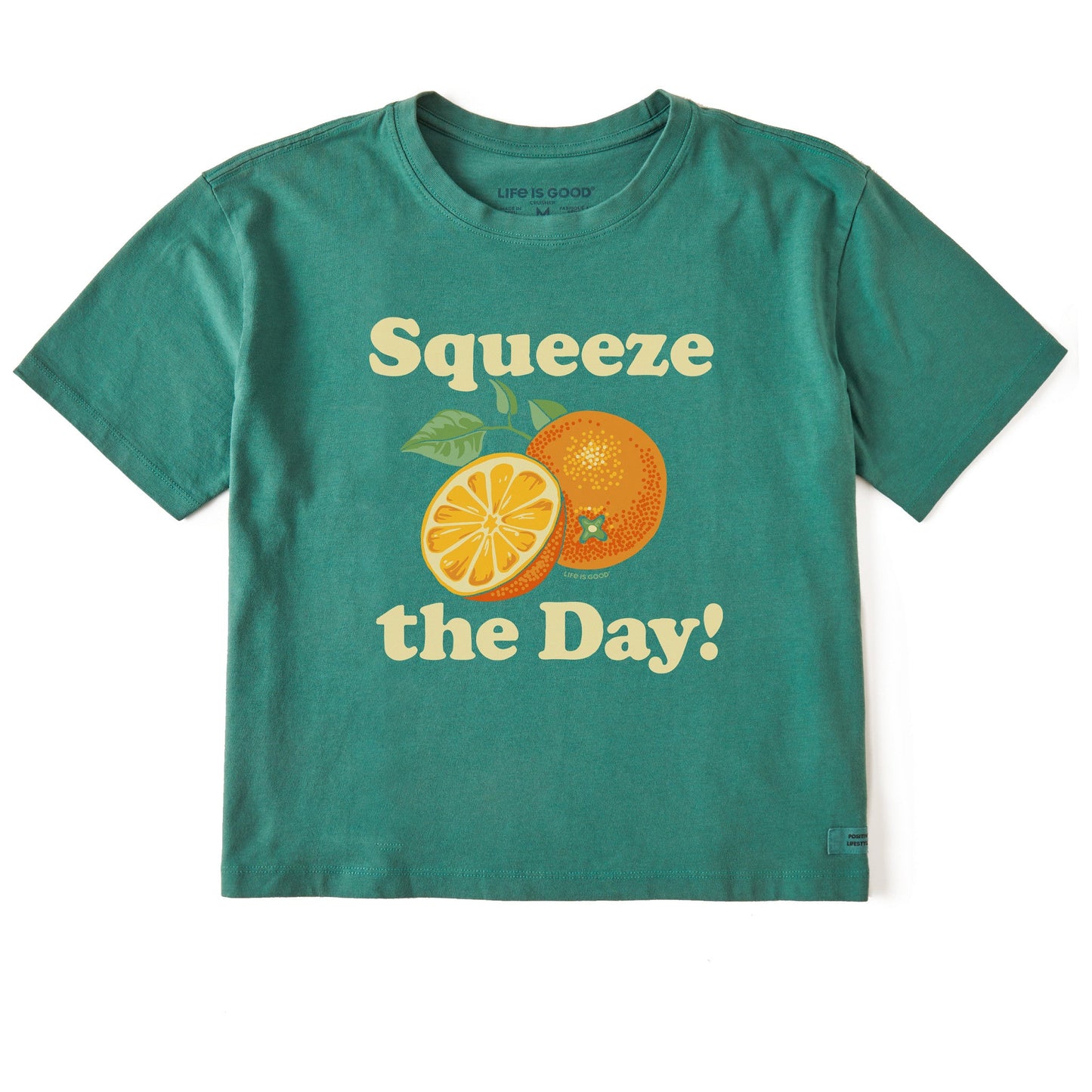 Women's Squeeze the Day Oranges Short Sleeve Crusher Boxy Tee