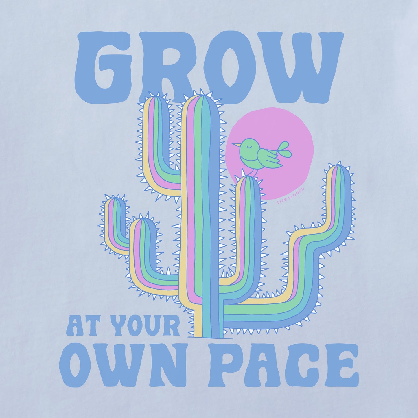 Women's Grow at Your Own Pace Cactus Short Sleeve Crusher Boxy Tee