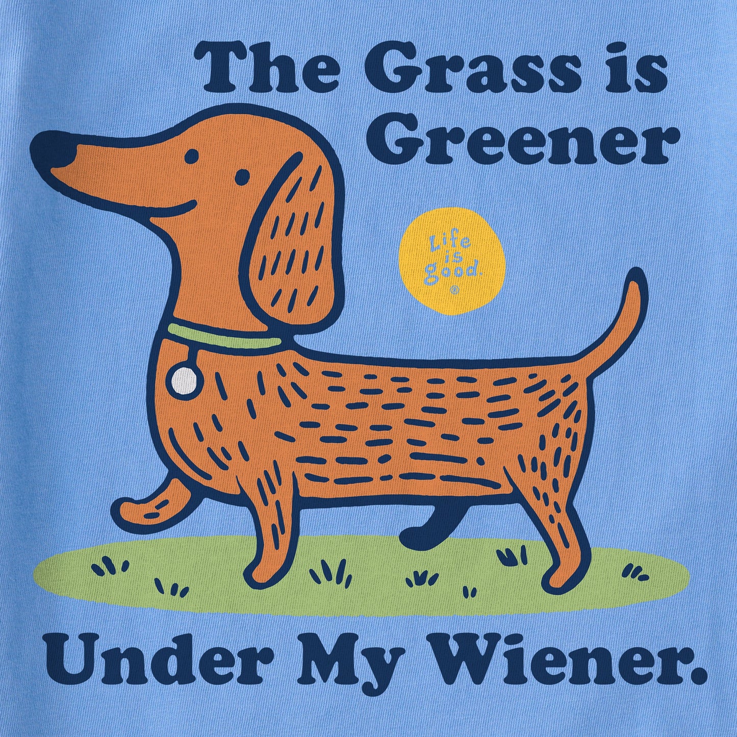 Women's Grass is Greener Wiener Short Sleeve Crusher Boxy Tee