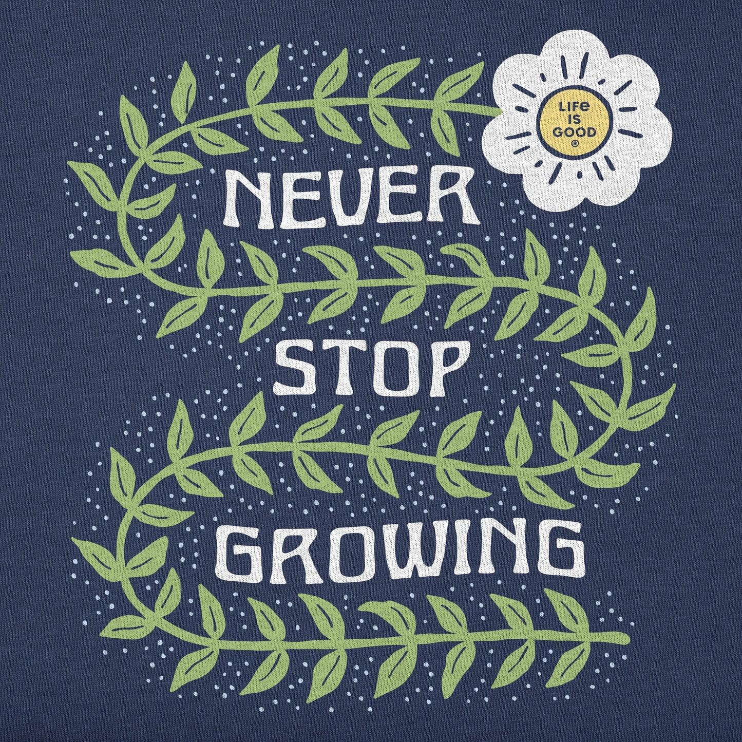 Women's Never Stop Growing Flower Short Sleeve Crusher Boxy Tee