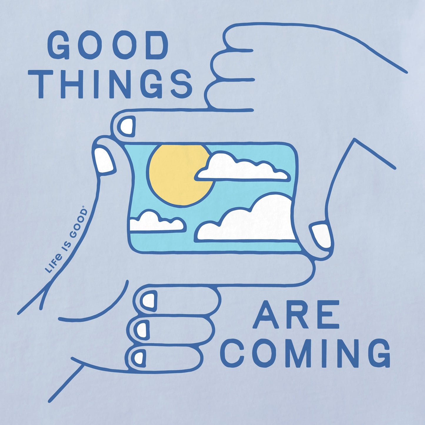 Women's Good Things are Coming Hands Short Sleeve Crusher Boxy Tee