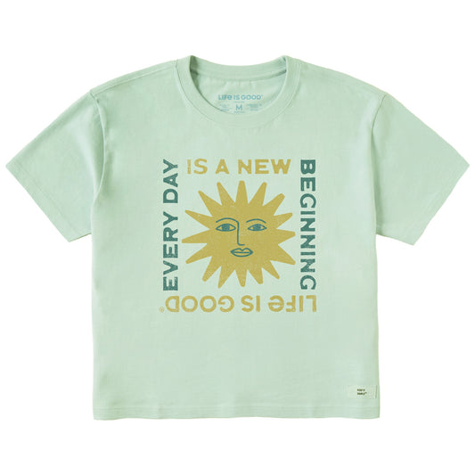 Women's New Beginning Sun Short Sleeve Crusher Boxy Tee