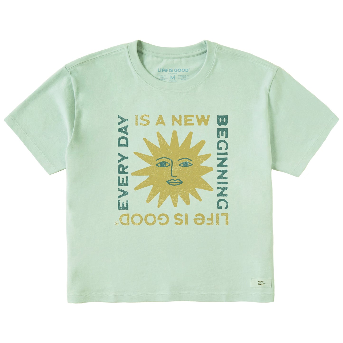 Women's New Beginning Sun Short Sleeve Crusher Boxy Tee