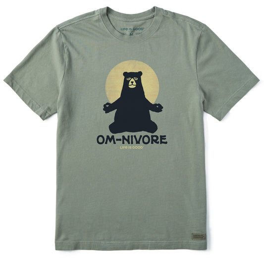 Men's Om-nivore Yoga Bear Short Sleeve Crusher Tee