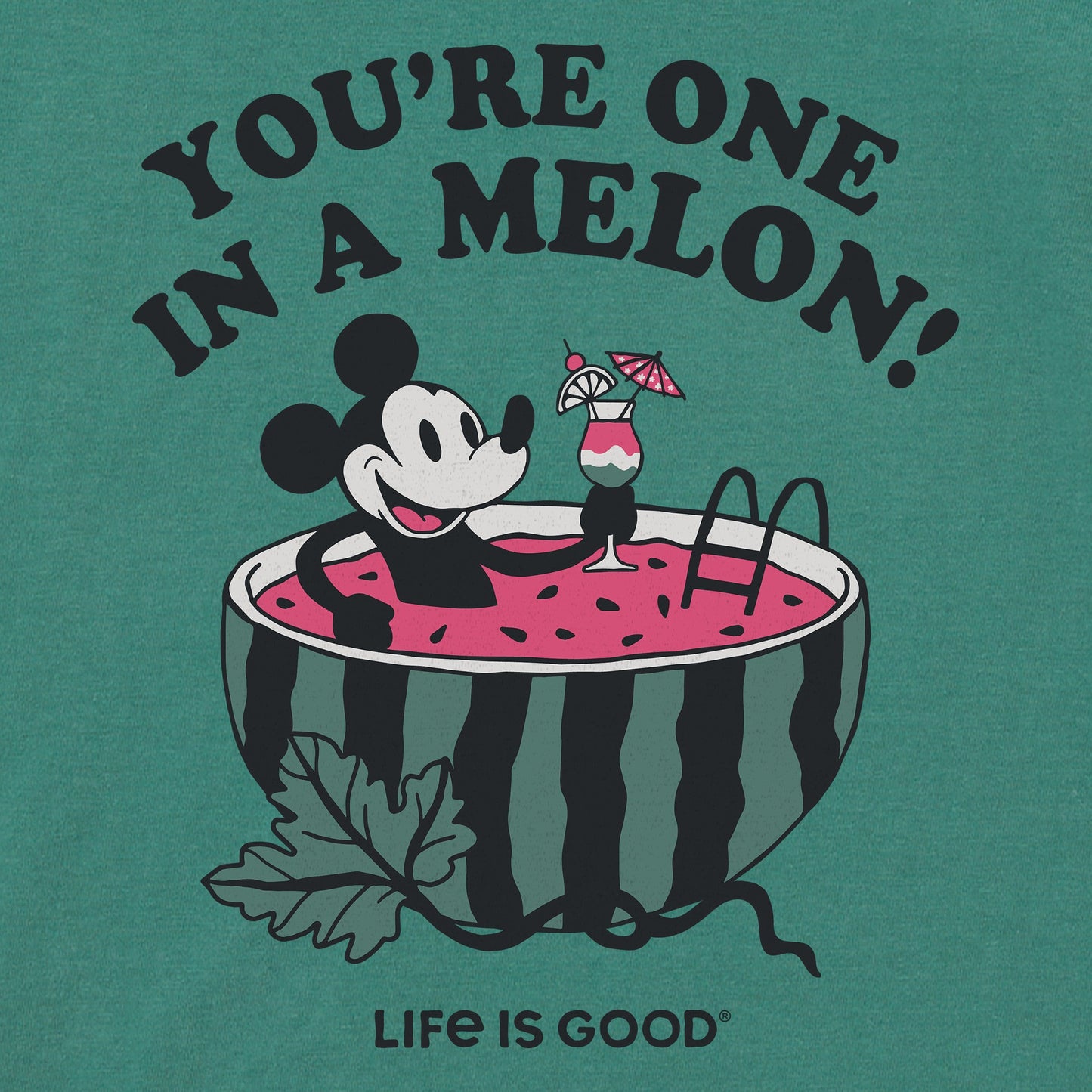 Men's One in a Melon Steamboat Willie Short Sleeve Crusher Tee