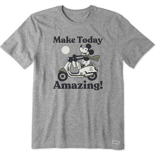 Men's Make Today Amazing Steamboat Willie Short Sleeve Crusher Tee