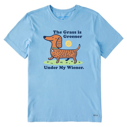 Men's Grass is Greener Wiener Short Sleeve Crusher Tee