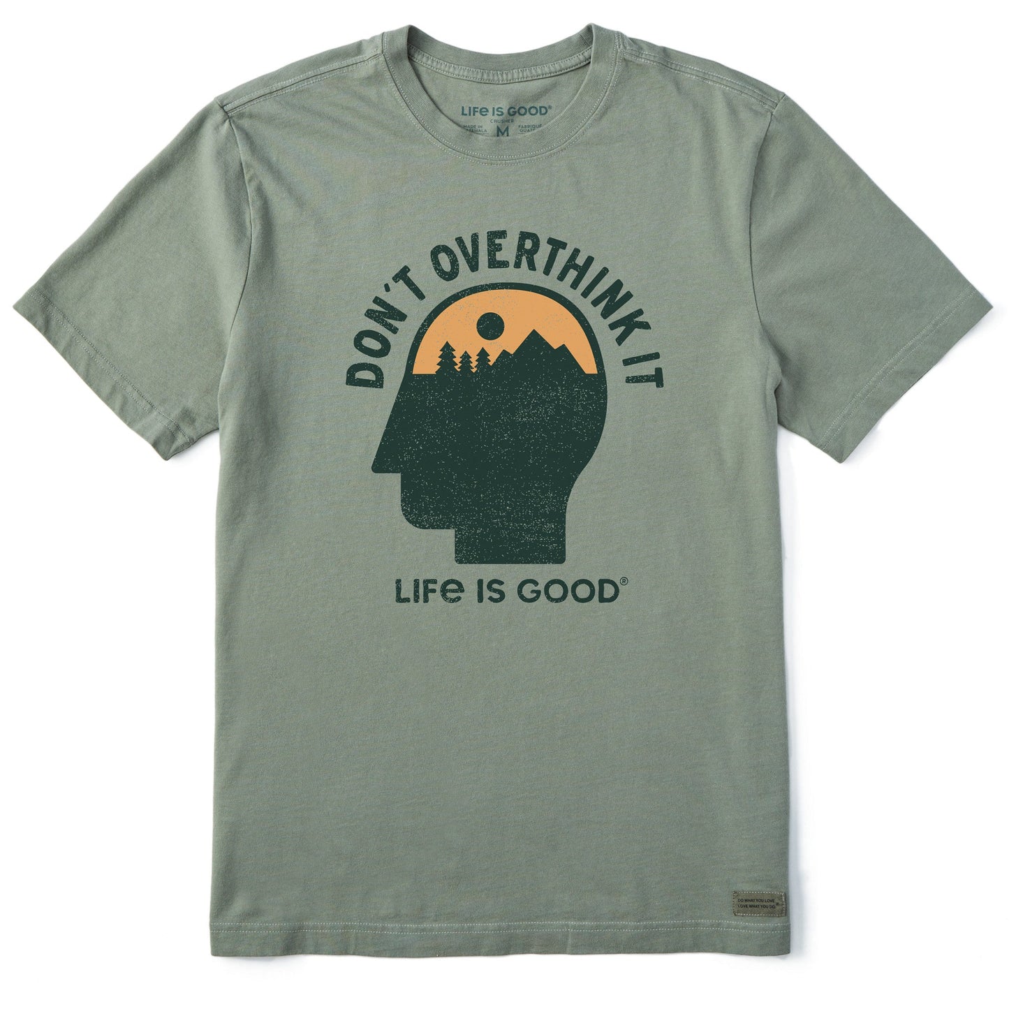 Men's Don't Overthink It Head Short Sleeve Crusher Tee