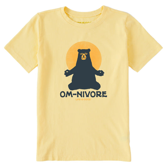 Kids Om-nivore Yoga Bear Short Sleeve Crusher Tee