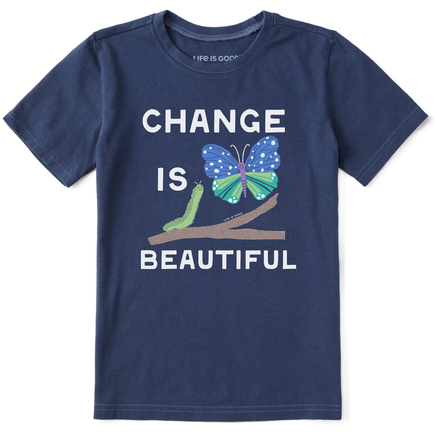 Kids Change is Beautiful Butterfly Short Sleeve Crusher Tee