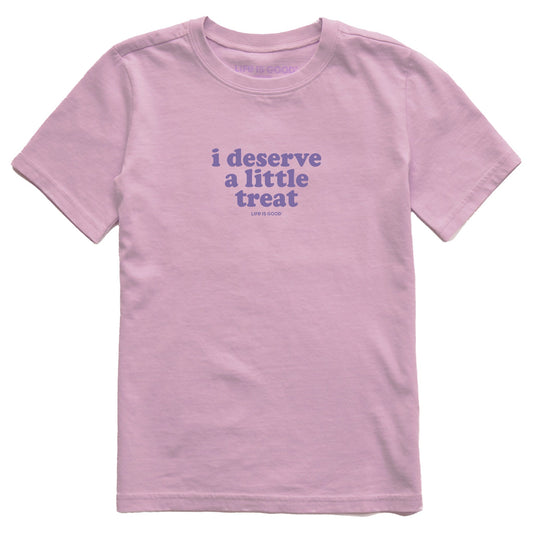 Kids I Deserve A Little Treat Short Sleeve Crusher Tee