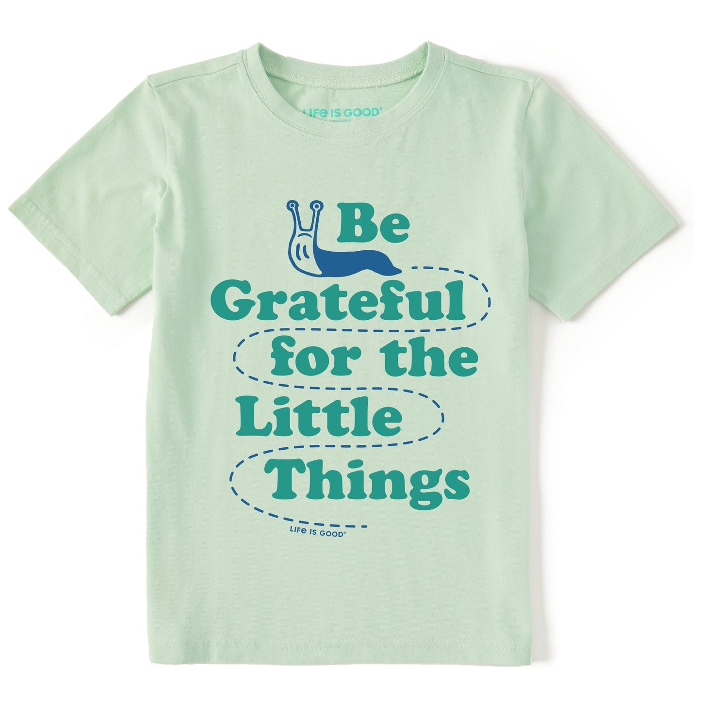 Kids Be Grateful for the Little Things Slug Short Sleeve Crusher Tee