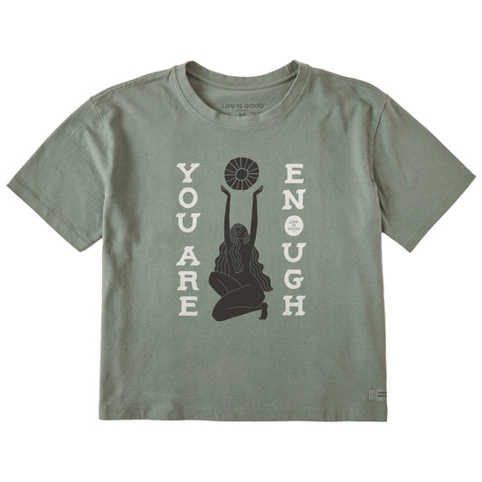 Women's You Are Enough Short Sleeve Crusher Boxy Tee