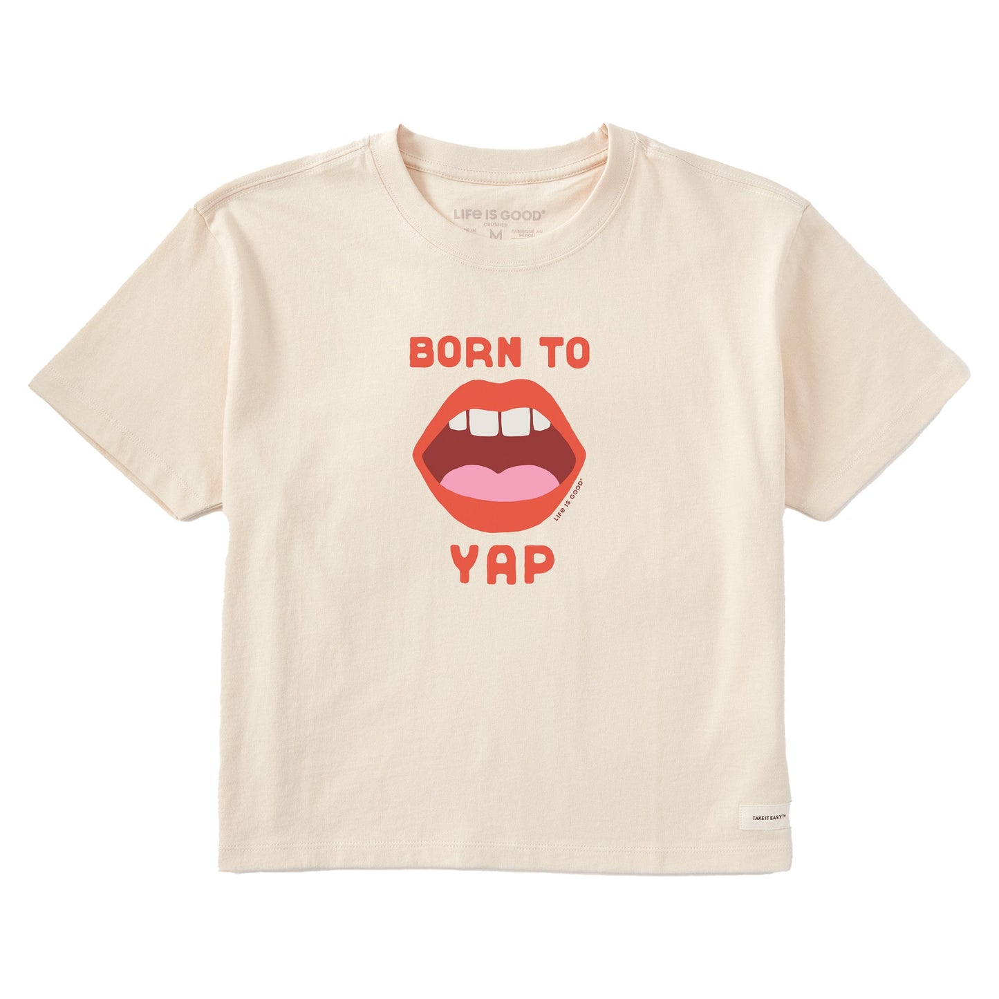 Women's Born to Yap Short Sleeve Crusher Boxy Tee