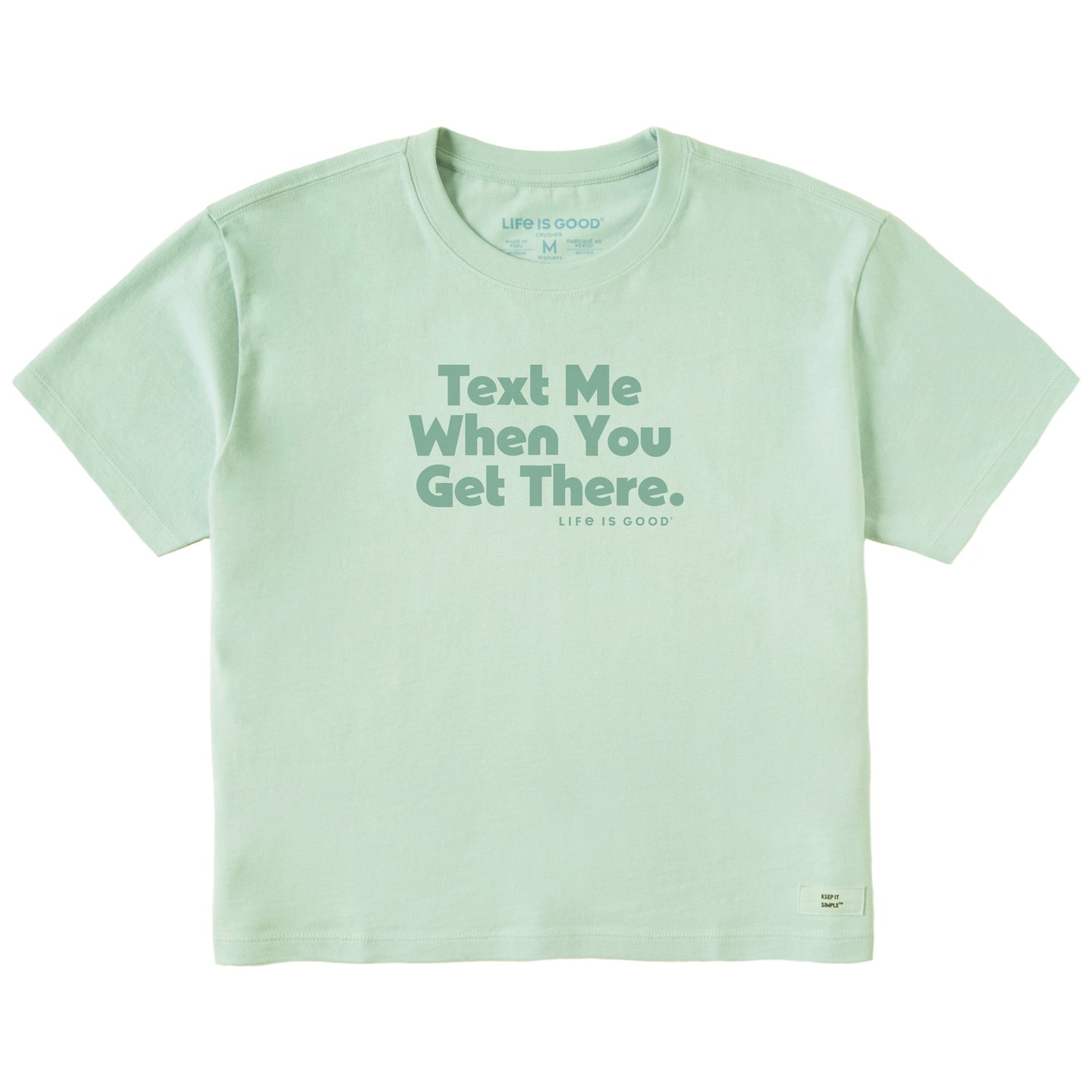 Women's Text Me When You Get There Short Sleeve Crusher Boxy Tee