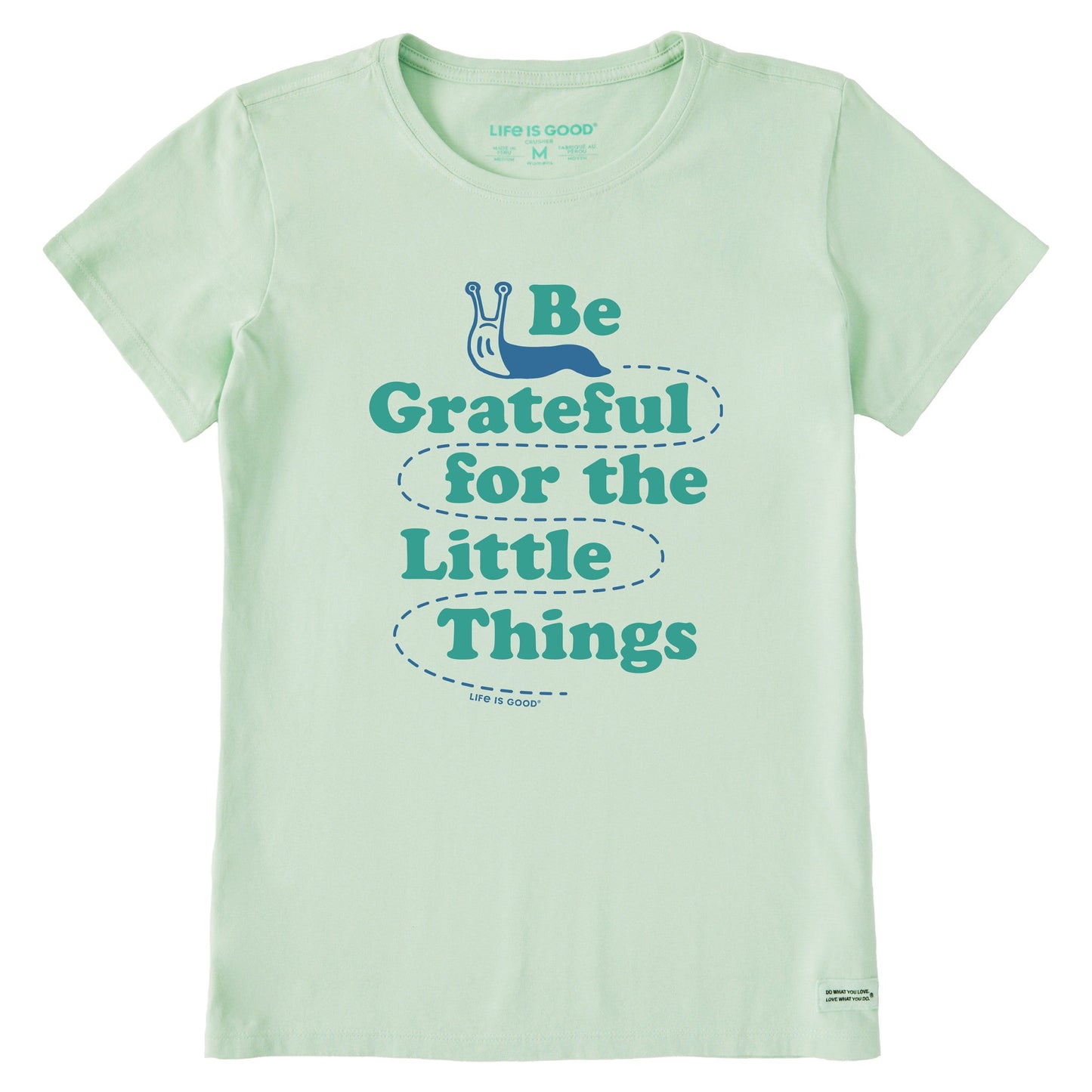 Women's Be Grateful for the Little Things Slug Short Sleeve Crusher Tee