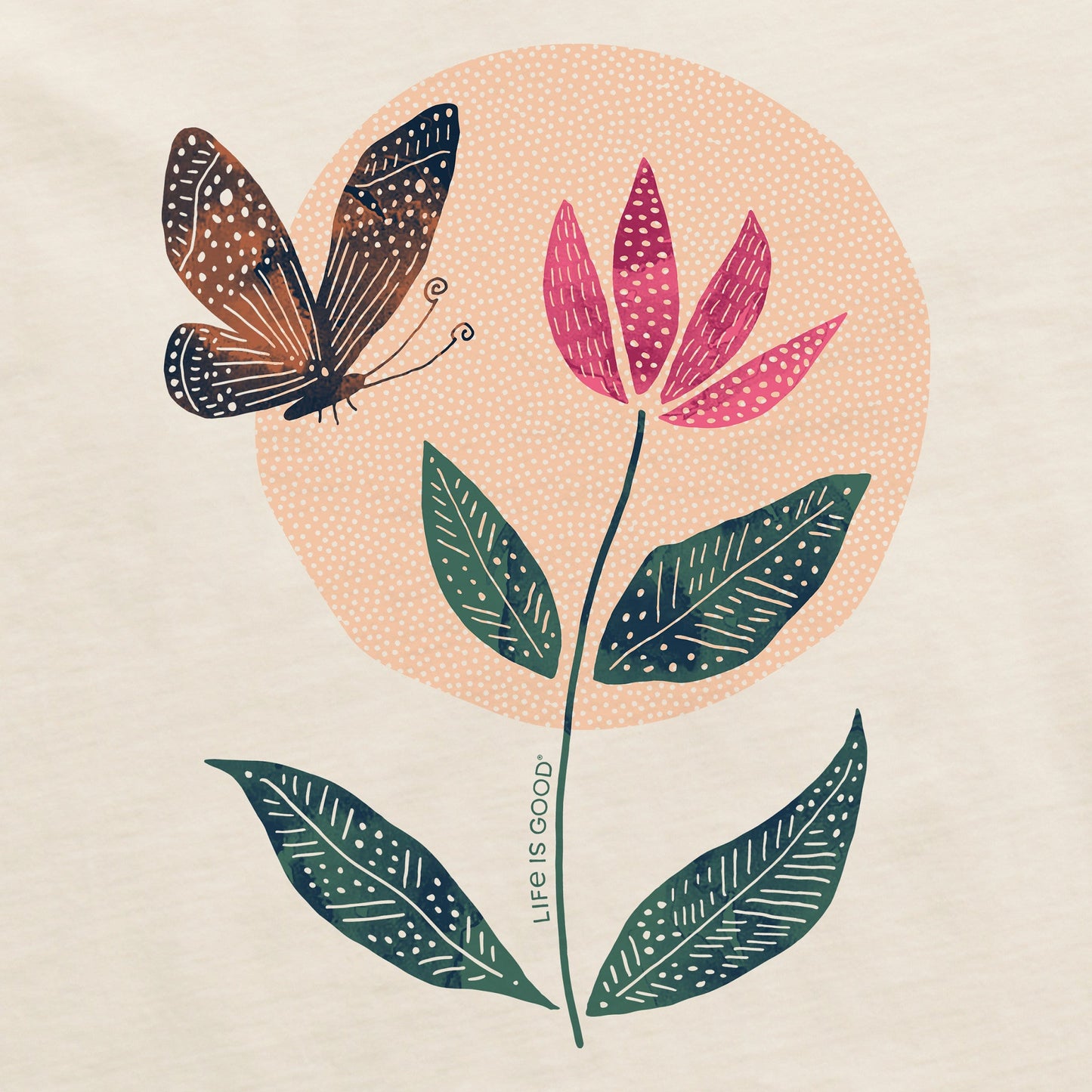 Women's Butterfly Flower Sunset Short Sleeve Crusher Tee