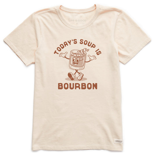 Women's Today's Soup is Bourbon Short Sleeve Crusher Tee
