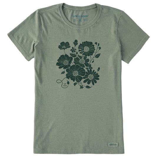 Women's Sweet Blossoms Short Sleeve Crusher Tee
